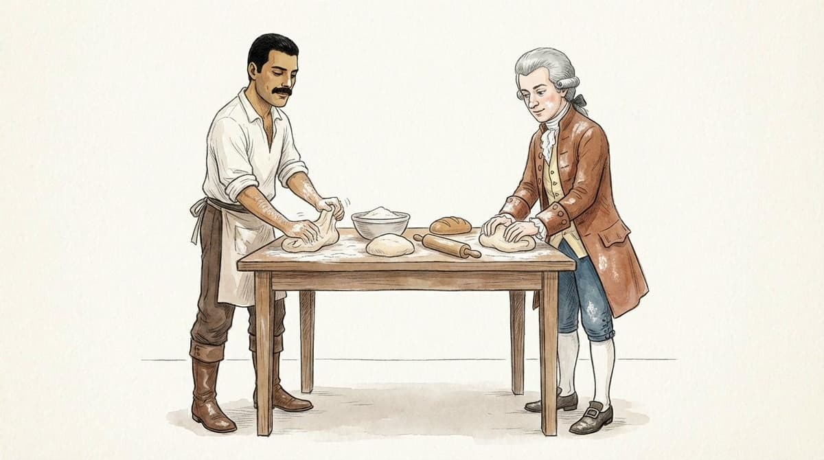 Freddie Mercury and Wolfgang Amadeus Mozart